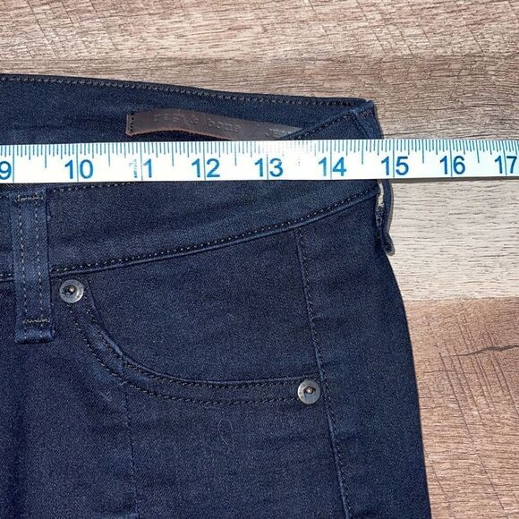 Rag & Bone Womens The Grand Prix Motocross Leather Chevron Jeans Midnight Size 2 - Picture 12 of 14